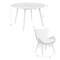 Armen Living Sydney and Fanny 5 Piece Outdoor Patio Dining Set in Light Eucalyptus Wood Gray Cushions 840254335981 - alternate 6